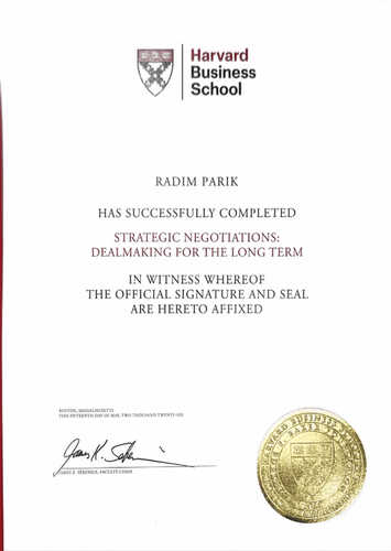 Harvard Business School - Strategic Negotiations: Dealmaking for the Long Term